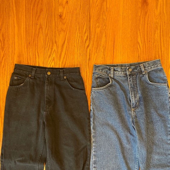 2 Pair NEW LEGENDS DENIM Black & blue denim jeans 12,12R boys/girls - Picture 6 of 15